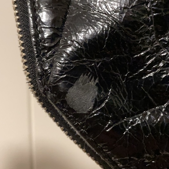 Kooba Glossy Black Tote with Silver Accents - Picture 4 of 8